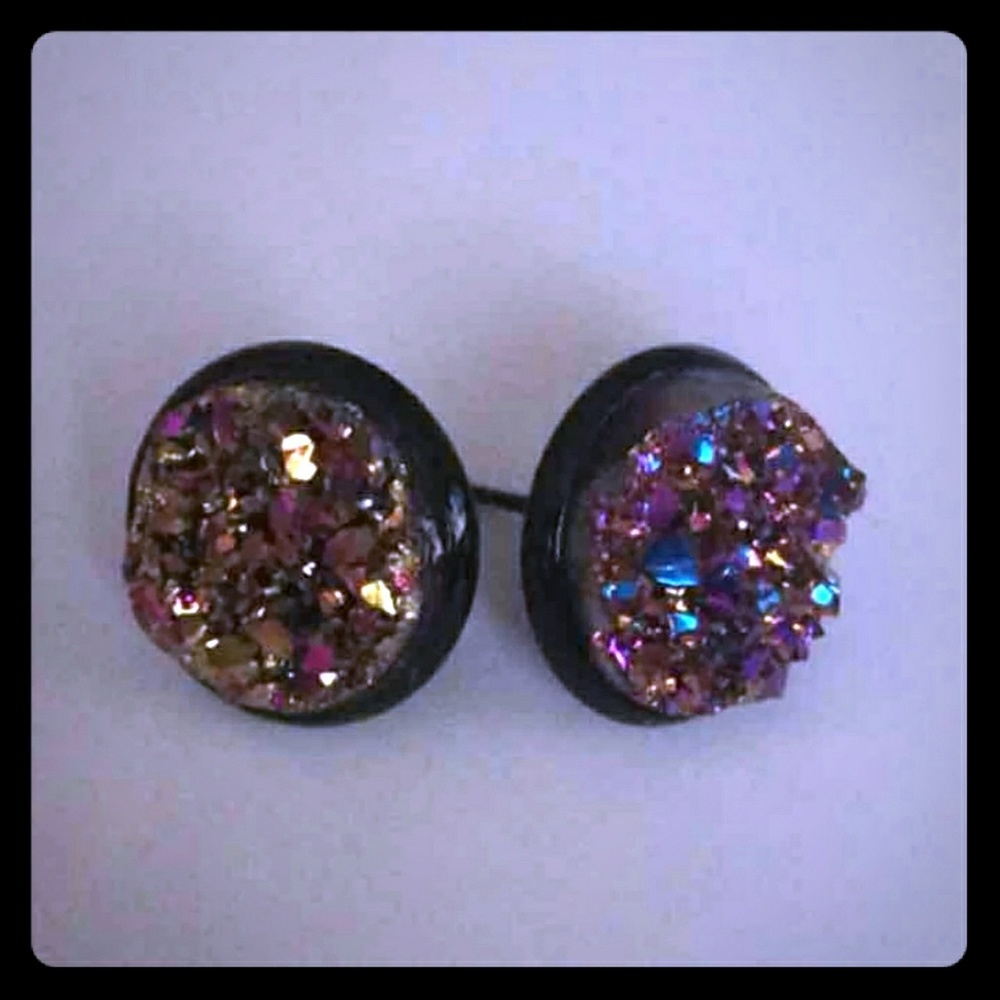 Druzy style earrings